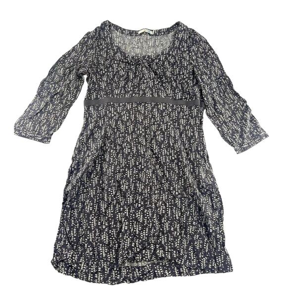 Boden Shirt Womens Size 8 Gray Cream Floral Blouse Top Career Work Business - Picture 1 of 10